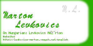 marton levkovics business card